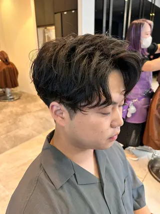 ショート パーマ メンズ EARTH大宮宮原店所属・ri kuのヘアスタイル