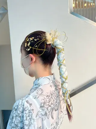 ロング ヘアアレンジ 【韓国ヘア・ネイル】 HINATA🍒のネイルデザイン