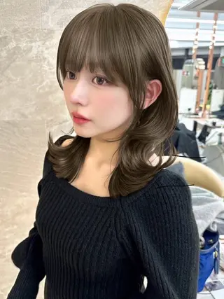 ミディアム レイヤー/韓国❣️ 髪質改善/e_kiのヘアスタイル