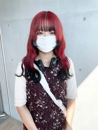 カラー 💥ウルフカット デザインあんな💥のヘアスタイル