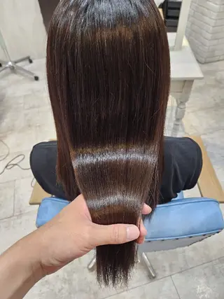 セミロング カラー 顔周りレイヤーカット 髪質改善代表西村功平のヘアスタイル