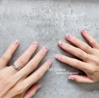 ネイル ネイルPetit Ribbonのネイルデザイン