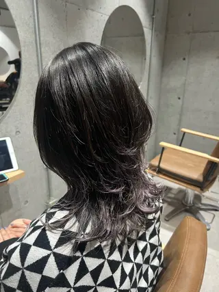 ミディアム 透明感カラー/ベージ ュ/HIKARU🌿のヘアスタイル