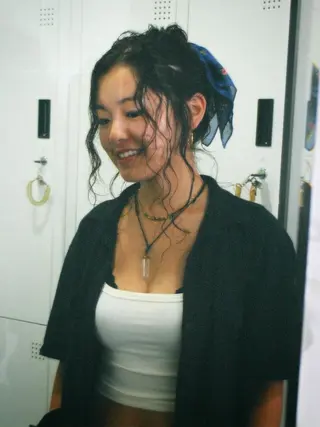 ロング パーマ カーリーパーマ/ 透明ｶﾗｰ/MIKUのヘアスタイル