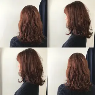 セミロング カラー レイヤー/顔周り /AKARIのヘアスタイル