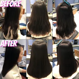 セミロング ブリーチ縮毛矯正/ デサキ ショウヘイのヘアスタイル