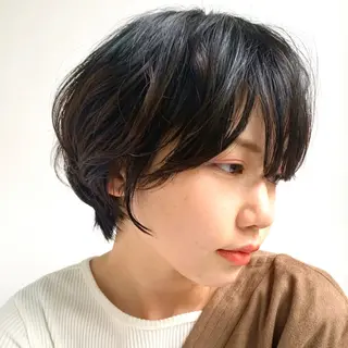 ショート パーマ 銀座No.1髪質改善 縮毛矯正/本木のヘアスタイル