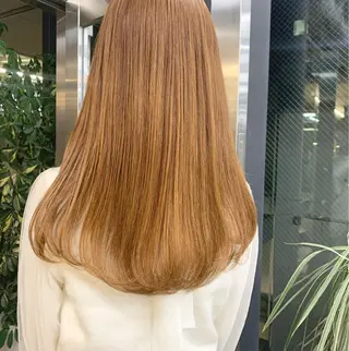 セミロング カラー 透明感/オリーブ/ グレージュ/YUKAのヘアスタイル