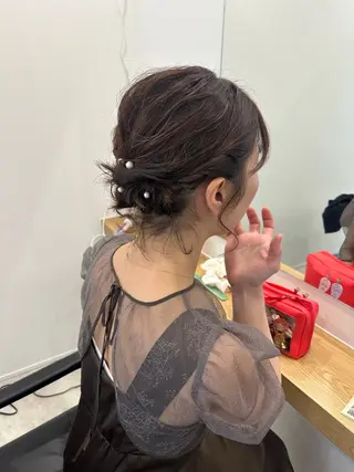 ショート ヘアアレンジ ヘアセット/艶カラー 💐nao.のヘアスタイル