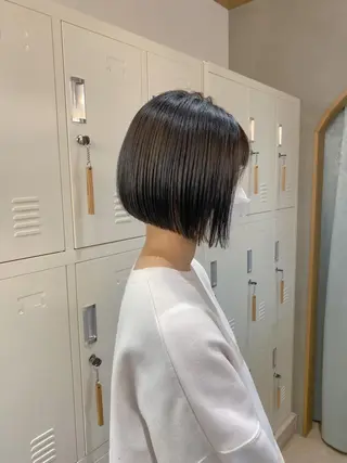 ショート ボブ/縮毛矯正 髪質改善/もえるのヘアスタイル