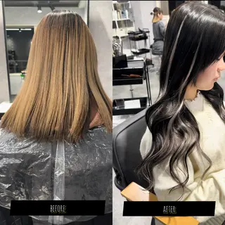 ミディアム カラー プルエクステ/透明感 カラー✨KAZUKIのヘアスタイル