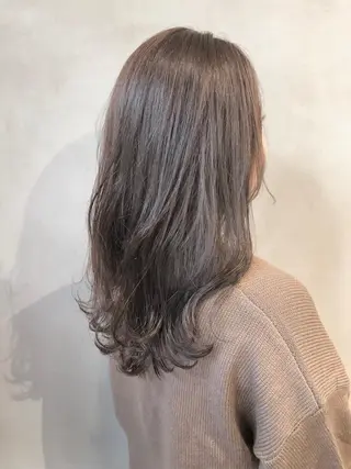 セミロング カラー 酸性縮毛矯正のプロ 杉山玲介のヘアスタイル