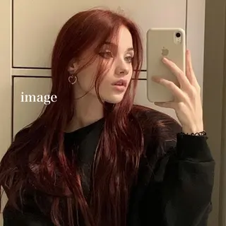 ロング カラー ヘアアレンジ ❣️ブリーチなし暖色 ayu❣️のヘアスタイル