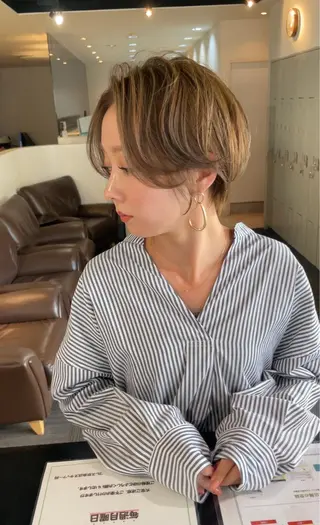 ショート 韓国レイヤー🇰🇷 ReLien西大寺店のヘアスタイル