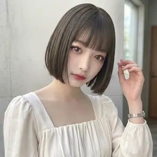 ショート 似合わせボブ× 艶カラー🩶石橋怜大のヘアスタイル