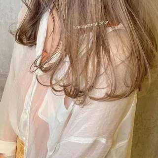 ミディアム カラー 髪質改善ｶﾗｰ ｹｱﾌﾞﾘｰﾁ/ﾀﾑのヘアスタイル