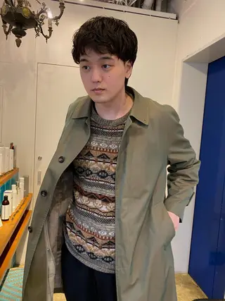 ミディアム パーマ メンズ おしゃれパーマ メンズ特化/みーまんのヘアスタイル