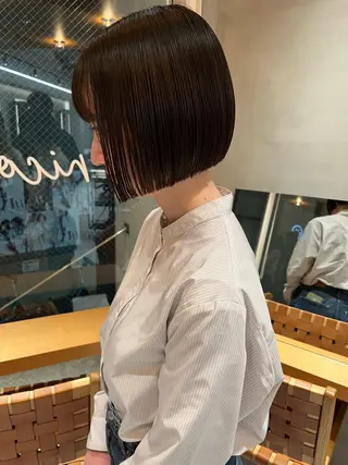ミディアム カラー ボブ&透明感カラー ♡TOMOEのヘアスタイル