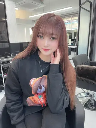 ロング カラー シールエクステ特化 ハイトーン、NANAのヘアスタイル