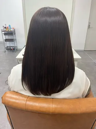 セミロング カラー cut&color nia所属・田口 夏鈴のヘアスタイル