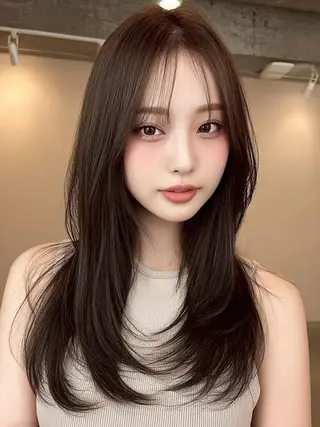 セミロング カラー 美髪 Risaのヘアスタイル