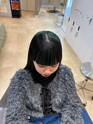 セミロング カラー あいり 福岡美容師のヘアスタイル