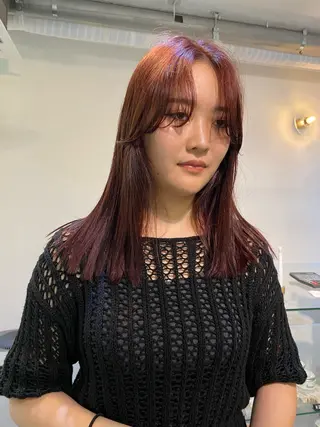 セミロング カラー iroha/ n.w.h🎀のヘアスタイル