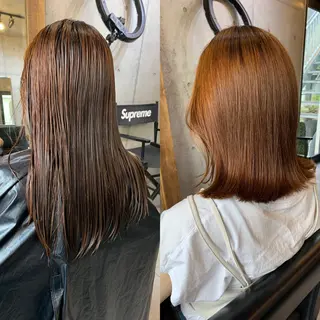 ショート 柔らかブラウン/顔周 りレイヤー♡ユウシのヘアスタイル