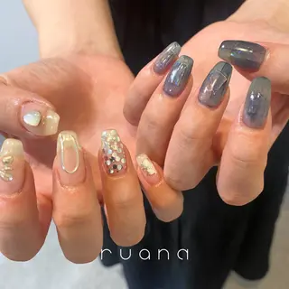ネイル ニュアンスネイル🧡 rionaのネイルデザイン