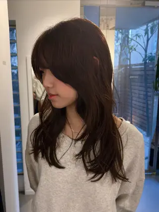 セミロング カラー 村田 りょうやのヘアスタイル