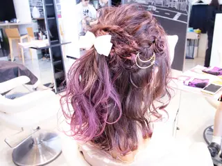 ミディアム カラー ヘアアレンジ Re:ta Hair 飯田淳平のヘアスタイル