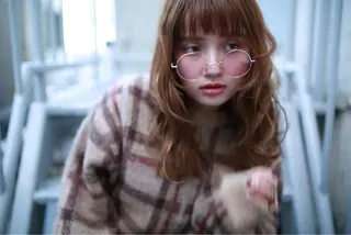 ミディアム カラー パーマ ヘアアレンジ メンズ ネイル マツエク・マツパ premier modelsのヘアスタイル