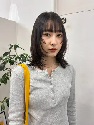 ミディアム モデル募集中🥚福岡 kii anju🐄のヘアスタイル