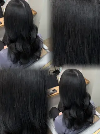 セミロング ブリーチ/透明感 岡山駅/のりまきのヘアスタイル