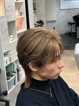 カラー メンズハイトーン 北斗💍レイヤーのヘアスタイル