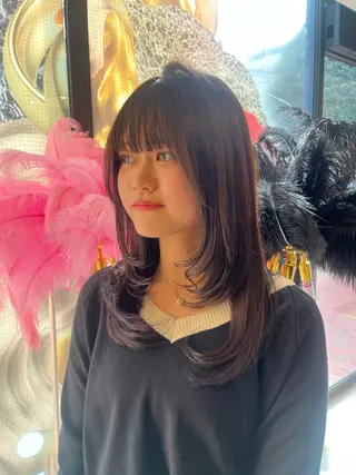 ロング カラー ヘアアレンジ @kyoniyy KYONIのヘアスタイル