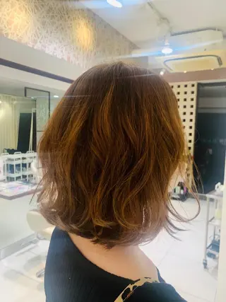 ミディアム カラー Yamamoto 半個室美容室zinaのヘアスタイル