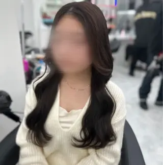 ロング カラー パーマ ヘアアレンジ メンズ キッズ ♥️韓国ヘア レイヤー♥️ゆりのヘアスタイル