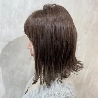 ミディアム カラー OFF YUYAのヘアスタイル