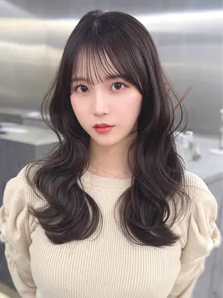 セミロング カラー MAEUL NAGOYA所属・前髪顔周り/レイヤー 韓国/桔川恒のヘアスタイル