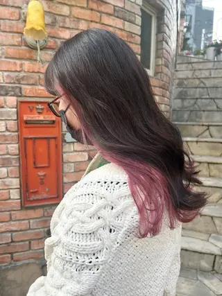 セミロング カラー ヘアアレンジ 💕ブリーチ/ヘアメ 🎀YUUKAのヘアスタイル