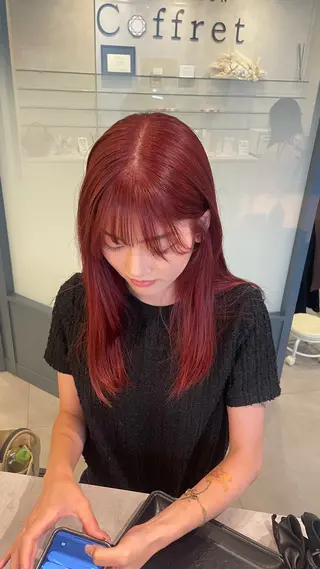 ロング カラー 下森 愛里のヘアスタイル