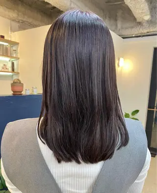 セミロング カラー 暖色カラー/天神/ ヘイマサクラのヘアスタイル