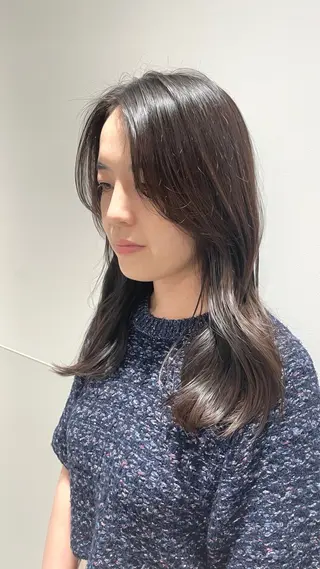 セミロング SALOWIN  north茶屋町店所属・💎透明感カラー💎 ナチュラルテイストのヘアスタイル