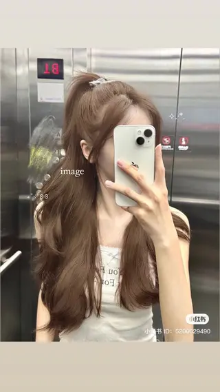 カラー 透ける透明感カラー 🤍anju🎀のヘアスタイル