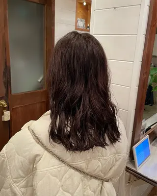 セミロング パーマ ボブ/縮毛矯正/レイ ヤー♡Natsukiのヘアスタイル