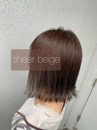 ミディアム カラー 後藤紗英/髪質改善 /オリーブベージュのヘアスタイル