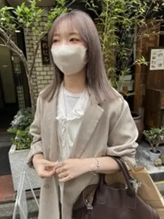 ミディアム nelke/レイヤー 立川/ブリーチのヘアスタイル