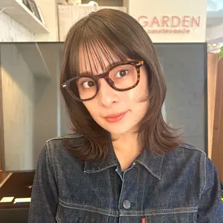 ミディアム 顔周り/レイヤー/ 透明感/あやか💕のヘアスタイル