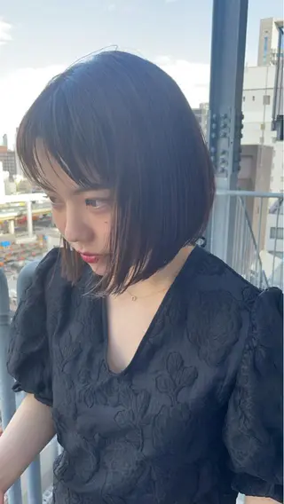 ミディアム カラー ヘアアレンジ ボブ美容師 /馬場 翼のヘアスタイル